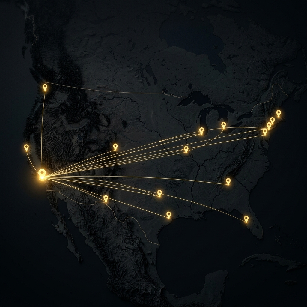 Ten regional integrator seats — nationwide coverage map